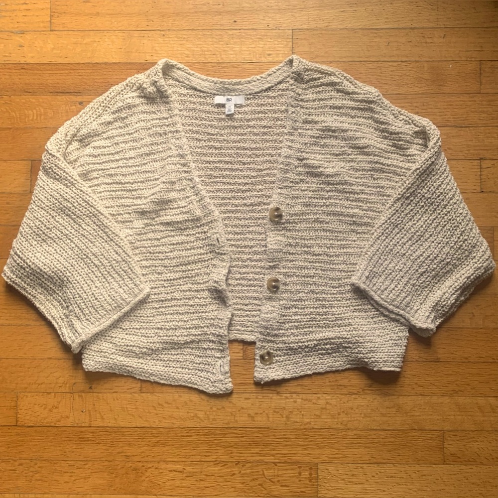 BP. Cropped button sweater
